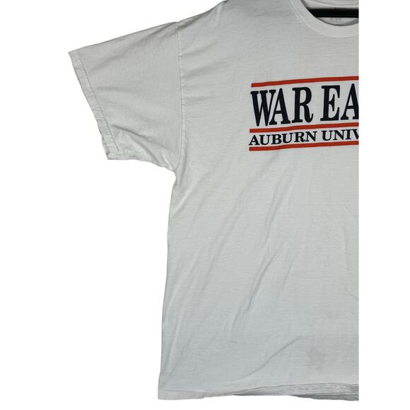 Auburn University War Eagle T-Shirt 2XL White Oversized College Graphic Tee - Picture 5 of 8